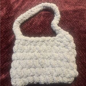 Textured Gray Handbag